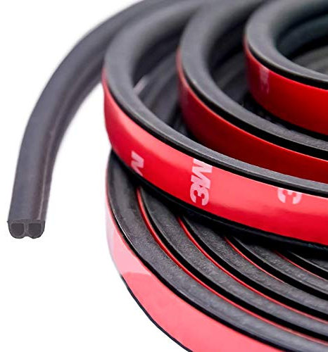 Voiture Bord Garde(32ft/10M),Universel B Forme Voiture Caoutchouc Joint Bande Réduire Automobile Soi Adhésif Bande d'étanchéité pour Voiture La Fenêtre Protecteur Insonorisation Bruit Isolation