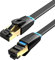 VENTION 2M Ethernet Twisted Pair LAN-Patch Kabel Cat8 Gigabit LAN Netzwerkkabel RJ45 40Gbps 2000MHz STP Molded Verlegekabel für Switch,Router,Modem,Patchpannel,Access Point,Raumgrau, Schwarzgold