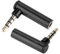 Socobet Adaptador De Audio Estéreo De 3,5 Mm Jack Adaptador De Conector En ángulo Recto De 90 Grados Hombre a Mujer