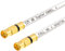 hb-digital 0,5m Sat Anschlusskabel weiß mit Kompressions-F-Schnellstecker Quickfix vergoldet, 135dB 5-Fach geschirmt CU Kupfer Innenleiter Antennenkabel Koaxial Kabel FullHD TV 3D UHD Ultra 4K