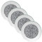 Fencelly Glasuntersetzer, verspiegelte 4er Set, 10,2 cm, Diamantschliff, Spiegel-Design, Kristallglas, Silber, Rund