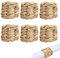 6 Stück Gewebte Serviette Ringe Set, Handgemachte Serviettenringe, Rustikale Serviettenringe, Kreative Serviettenringe, Natürliche Serviettenringe, für Tischdekoration, Hochzeit, Party, Alltag