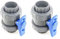jardiboutique - Lot de 2 vannes PVC pour Piscine diametre 50 mm