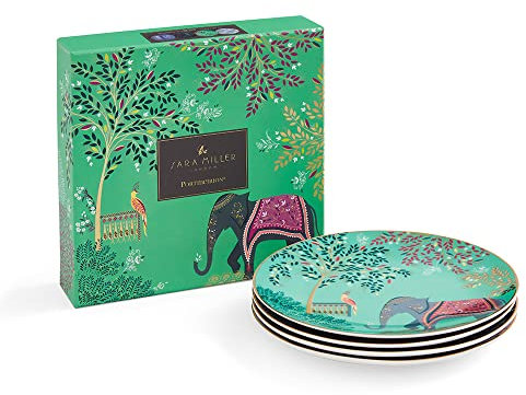 Portmeirion Home & Gifts Sara Miller Cake Plates Set of 4, Multicolour (SMI78964-XG)