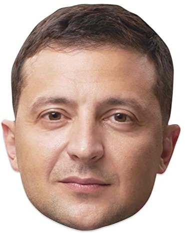 Star Cutouts SM413 Volodyr Zelensky Maske, Bedruckte Karte