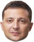 Star Cutouts SM413 Volodyr Zelensky Maske, Bedruckte Karte