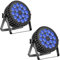 2pcs LED Par Strahler 200W Led Par Scheinwerfer 18 Bühnenlicht Par Licht,RGBW DMX512 Discolicht Partylicht Sound/Master Slave DJ Licht für Party, Konzert, Halloween, Weihnachten, Hochzeit