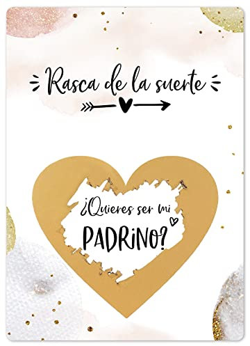 Joli Coon Tarjeta de rascar Quieres ser mi padrino