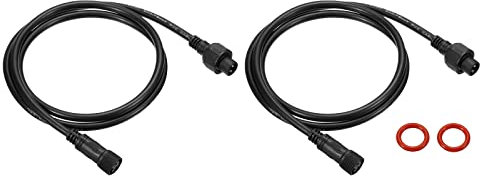 YOKIVE 2 Pcs 2 Pin Extension Cable Wire, Waterproof Transmission Extension Equipment Connection, Great for LED Equipment, Car, Truck, Boat (Black, 3.28-Feet)