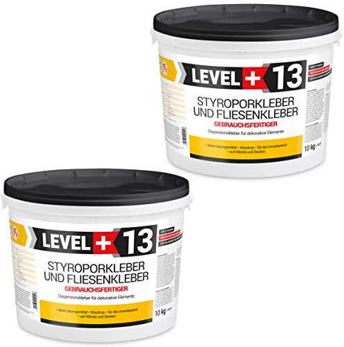 Styroporkleber 10kg+10kg Korkkleber Polymerbasis Dispersionkleber Dekorplatten Dekorelemente Montagekleber RM13