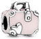 BEEUVIP Borsa da viaggio rosa Charm per bracciali, ciondoli in argento 925, perline per collane, per la festa della mamma, compleanno, regalo di Natale
