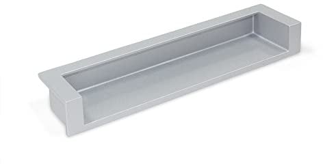 EMUCA - Tirador para mueble Modena, intereje 128 mm, Pintado aluminio, Zamak, 10 un