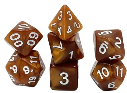 Dice4friends Würfelset Pearl: Copper (7)