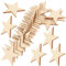 Gadpiparty Stern-Anhänger 50 Stück Sternschmuck Herzdekor Unfertige Sternstücke Blanker Holzstern Bemalter Holzausschnitt Konfetti Arbeitsanhänger Holzausschnitte Holzspäne Holzspäne Zum