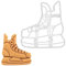 BAKERLOGY Eishockey Schlittschuh Ausstechform - Detailliertes Keksausstecher-Design zum Backen und Basteln, ideal für Fondant, Teig, Ton