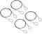 PATIKIL Inox Acier Câble, 4 Paquet PVC Revêtement 1/16 Fil Corde pour Pont Balustrade, luminaires, 3,3ft