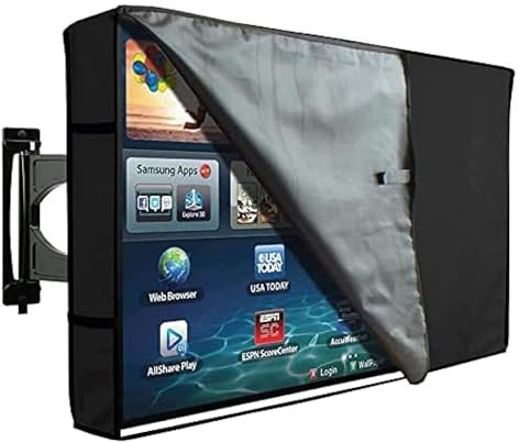 CuteHairy Outdoor TV Cover, 46-48 inch, Waterproof, Oxford Fabric, Black