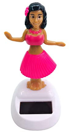 Luckxing Solar Wackelfiguren Hawaiianische Tänzerin Solarfigur Wackelfigur, Solartanz Spielzeug, Solar Tanz Hawaii Mädchen, HulaTänzerin Figurine Dekoration Für Auto, Schreibtisch, Fensterbank, Büro