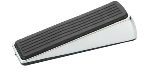 Aretro Heavy Duty Anti Slip Door Wedge Stop Polished Chrome Rubber Stopper Doors Floors Security Stop Slamming Doors