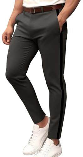 NNGOTD Boot Cut Jeans for Men UK Mens Cargo Pants Lots of Pockets Gym Bottoms Men Men's Capri Pants 3/4 Mens Pink Pants Slim Men's Jeans Relaxed fit Stretch Mens Chino Joggers Pants (Dark Gray, XXL)