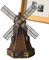 Moulin à vent miniature hollandais vintage – Ornements miniatures de moulin à vent, ornements artisanaux, statue de moulin à vent exquise pour affichage de bureau