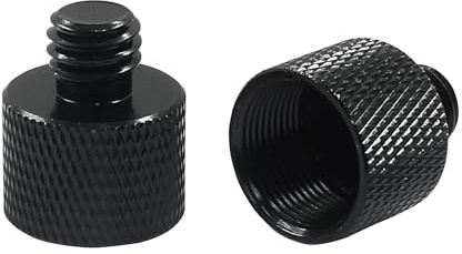Waziaqoc 2 x Mikrofonständer-Adapter, 5/8 Zoll Innengewinde auf 3/8 Zoll Außengewinde