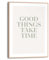 REINDERS Gerahmtes Bild, Take Your Time, Wohnzimmer, Poster, Wanddeko, Room Decor, MDF, Beige, 40x30cm
