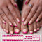 EBANKU 52Pcs Semi Cured Gel Nail Strips Set for Toes, Long Lasting Salon Nails With Nail File & Stick (French Rose Red)