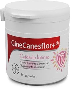 GineCanesflor+ con Probióticos y Vitamina B2 (Riboflavina) para la Salud de la Flora Íntima Vaginal de la Mujer - 30 Cápsulas