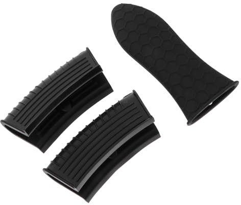 Mikinona 1 Jeu Couverture De Poignée De Pot Ustensiles De Cuisine Cache-pot Support De Poignée De Poêle Chaude Ustensile De Cuisine Porte-pot Gel De Silice Black