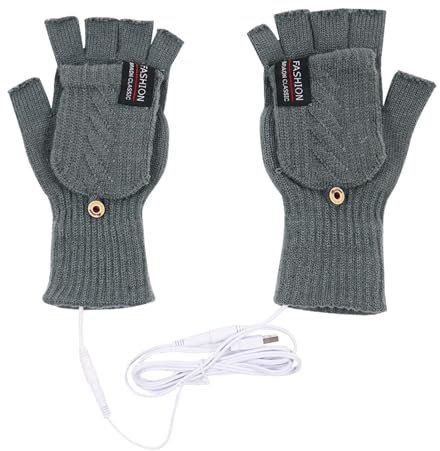 USB Heated Gloves,Half Fingers Driving Gloves Women | 5V Freezer Gloves For Working In Freezer, Workout Gloves, Hand Warmers Gloves, Thermal Gloves For Women