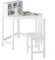 COSTWAY Kids Desk and Chair Set, L Shaped Corner Desks with Hutch, Open Storage Shelves, Children School Study Table Computer Workstation for Small Spaces, White