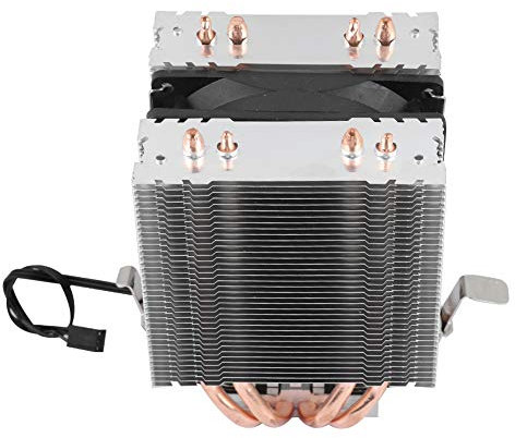 Refroidisseur de Ventilateur CPU avec 4 Caloducs pour LGA 1366 1155 775, Refroidissement Efficace pour Core I3/i5/i7, Pales de Ventilateur Blanches en Métal + Plastique, pour les