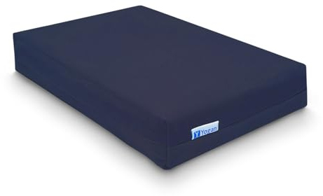 Yogan Kopfkissen/Kopfpolster (5,1 cm) für Yoga/Pilates, Außenbezug aus Bio-Baumwolle (abnehmbar und waschbar), Innenbezug mit recycelter Faserfüllung, 30 x 20 x 5 cm