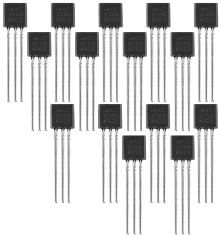 Qusedwey 15 Pcs MAC97A6 97A6 Bi-Directional Triac Thyristor 600V 1A