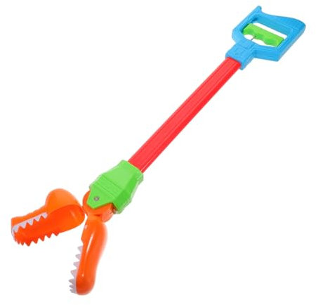 KOMBIUDA Mechanischer Aufnehmclip Manipulator Mit Dinosaurierkopf Krokodilkopf Greifer Müllclip Greifzange Roboter Picker Dinosaurierclip Orange Kunststoff