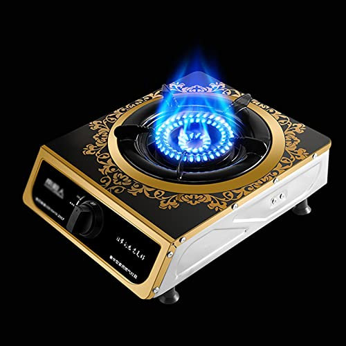 FYNNDM Plaque de Cuisson à gaz Cuisinière à gaz de Camping Portable | Cuisson sur Table | 4200 W | Cuisinière à gaz Propane/gaz Naturel Cuisinière à gaz GPL/NG à Double Combustible