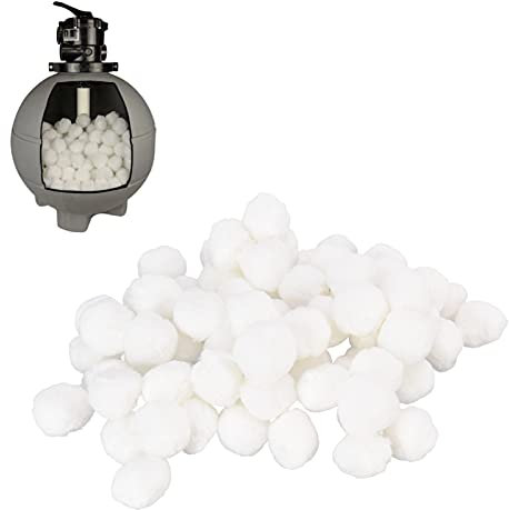 Pool Filter Balls for Sand Filter Pump, 700g White Reusable Swimming Pool Cleaning Fiber Filter Balls