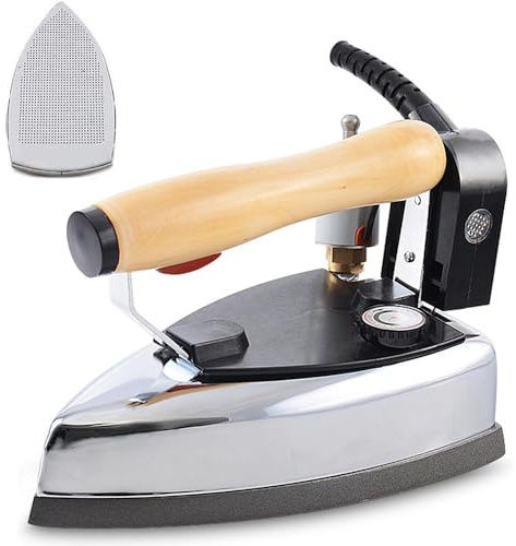 Industrial Steam Iron with Large Water Tank, Adjustable Temperature Settings, Includes Protective Boot, Perfect for Home and Professional Use