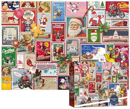 Antelope Puzzle Christmas Jigsaw Puzzle 1000 Pieces for Adults – Christmas Mail Holiday Winter Scene, Enjoyable Holiday Puzzle Gift for Adults & Families