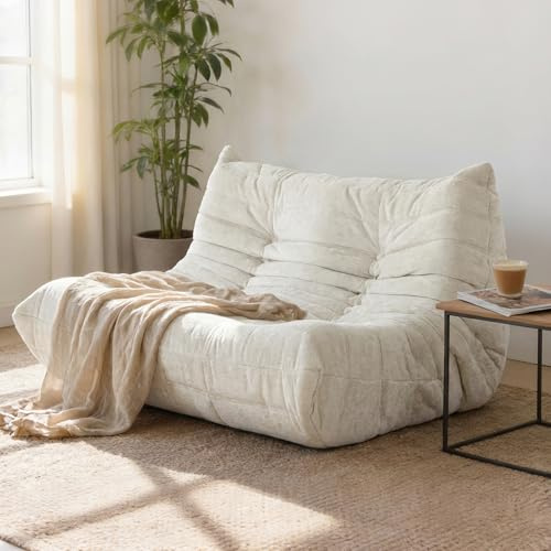 Upvilla Boneless Schaumstoff Couch – bequemes Bodensofa Mit Ergonomischem Design, Ohne Montage, Sitzsack Sofa für Wohnzimmer, Schlafzimmer, Apartment,Gaming & Büro
