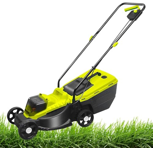 Herbe sans Fil, Tondeuse à Gazon électrique 3400 TR/Min avec Réglage De La Hauteur De Coupe à 3 Positions, Largeur De Coupe De 33 Cm, Herbe De 1600 W pour Parc De Jardins Agricoles