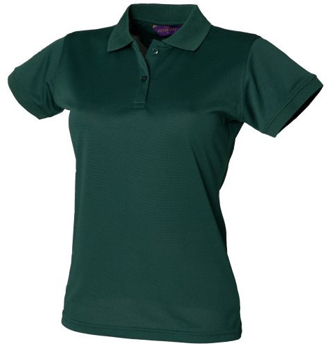Henbury Womens/Ladies Coolplus® Fitted Polo Shirt (M) (Bottle)