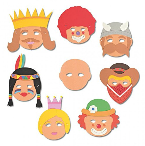 Wiemann Lehrmittel Faschingsmasken-Set – 7 Gesichter aus Moosgummi