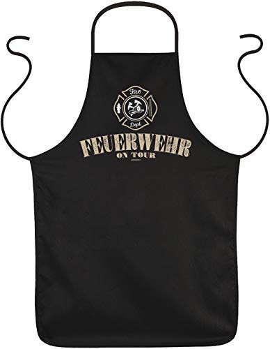 Mega-Shirt Motiv Feuerwehr freiwillige Feuerwehr Schürze Feuerwehr on Tour Feuerwehrmann Sprüche Schürze für die Feuerwehr