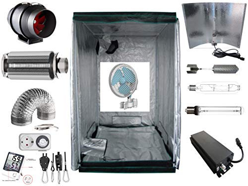 Nito GmbH Growbox Komplettset 600 W NDL/LED/CMH 100x100x200cm VSG AKF Growzelt (600 W dimmbar)