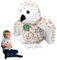 EcoBuddiez - Schneeeule von Deluxebase. Großes 30cm weiches Plüschtier aus recycelten Plastikflaschen. Umweltfreundliches kuscheliges Geschenk für Kinder und süß Stofftier für Kleinkinder.