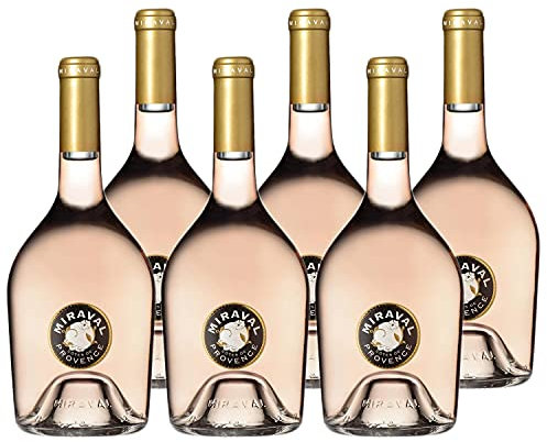 Côtes de Provence Rosé 2019 - Miraval - Vin AOC Rosé de Provence - Lot de 6x75cl - Cépages Cinsault, Rolle