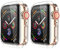 2 Piezas HANKN Suave TPU Funda para Apple Watch Series 6 5 4 SE 40mm Protector Pantalla, Cobertura Completa Sensible al Tacto Case Iwatch Estuche (40mm, Transparente)