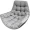 PillowPrim Hängesessel Kissen, Auflage für Polyrattan/Rattan Hängeschaukel, Polster, Hängekorb, Schaukel Korb, Schaukelkissen Rückenkissen in der Farbe Asche